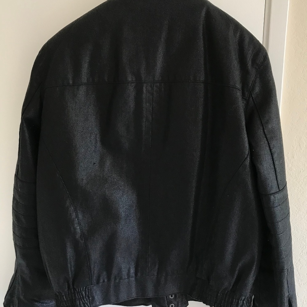 Armani Exchange Black Men's Jacket Moto Style - Picture 3 of 9
